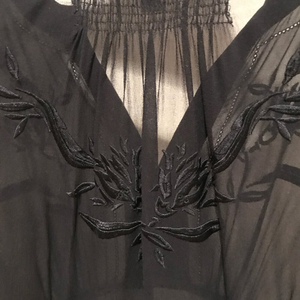 Temperly London Black Sheer Dress, Size 8 - Picture 11 of 16
